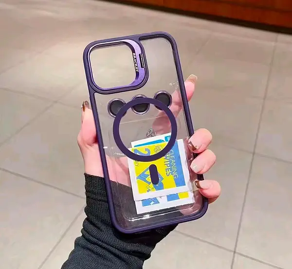 Case Magsafe Borde Morado Protector Cámaras Iphone 12pro+