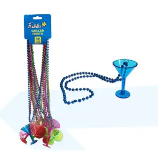 Collar Copa Para Fiesta Transparente X12