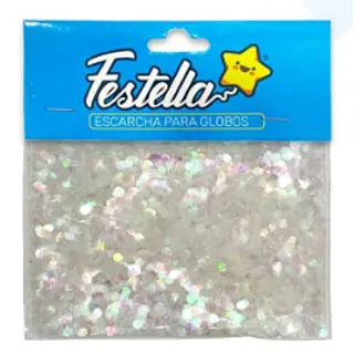 Escarcha Para Globos Hexagonal Tornasol Paquete X12