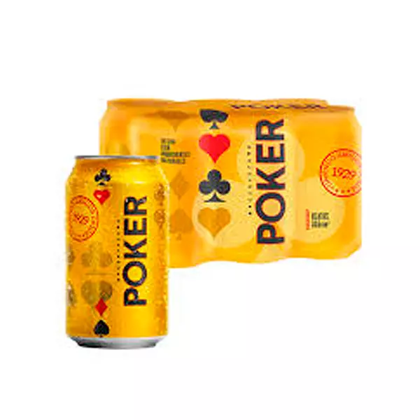 Cerveza Poker De Lata Six Pack 330 Ml