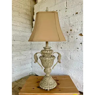 Lámpara De Mesa Jarrón Estilo Coralino - Usa 1990