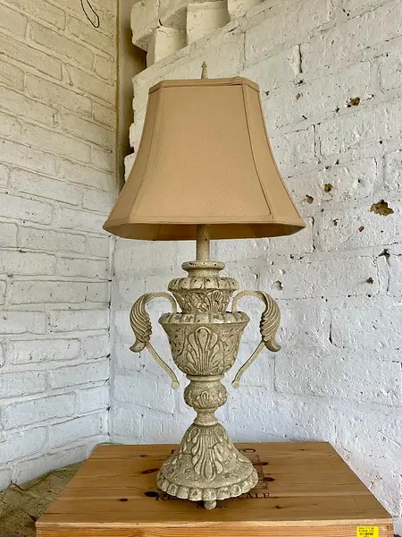 Lámpara De Mesa Jarrón Estilo Coralino - Usa 1990