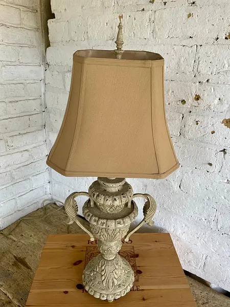 Lámpara De Mesa Jarrón Estilo Coralino - Usa 1990