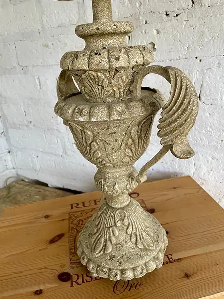 Lámpara De Mesa Jarrón Estilo Coralino - Usa 1990