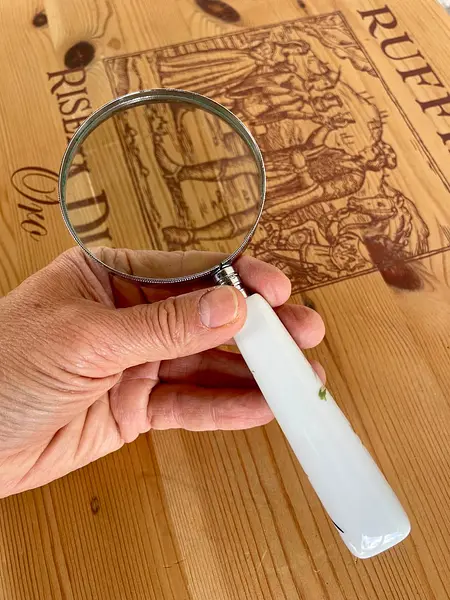 Lupa De Mano Y Mango Decorado Con Un Pájaro - U.S.A. 2005