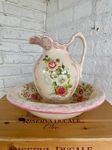 Aguamanil Porcelana De Cerámica - Colombia 1985