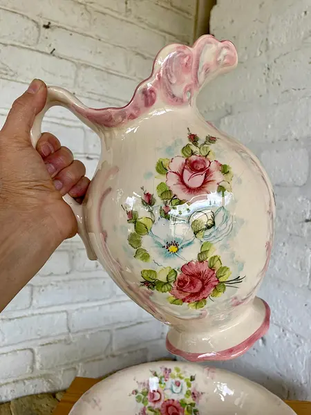 Aguamanil Porcelana De Cerámica - Colombia 1985