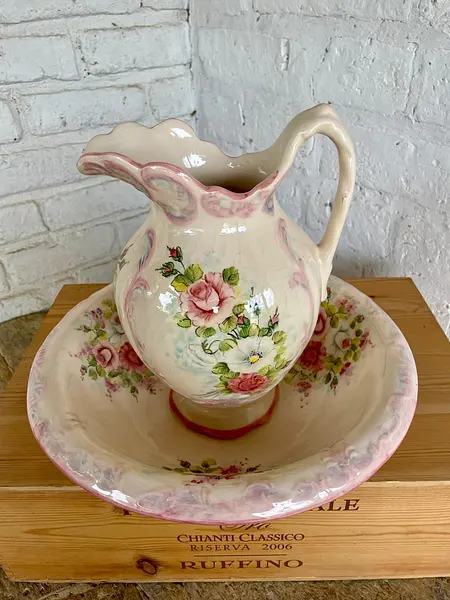 Aguamanil Porcelana De Cerámica - Colombia 1985