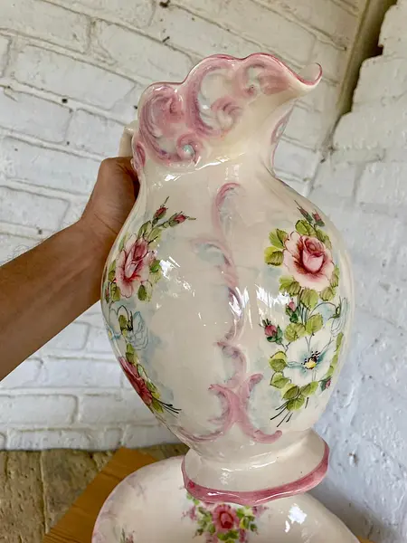 Aguamanil Porcelana De Cerámica - Colombia 1985