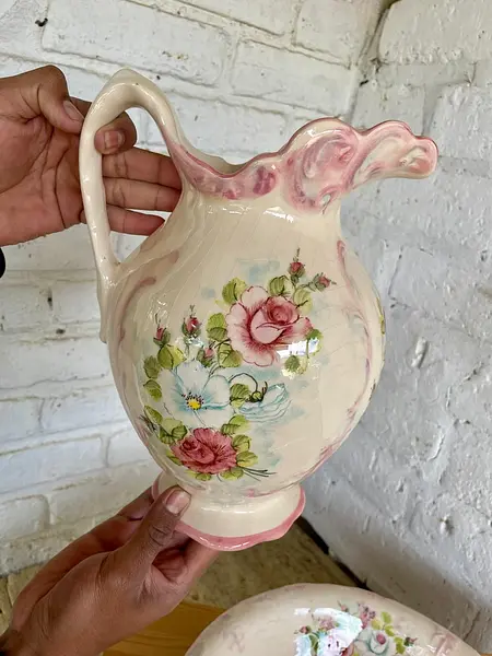 Aguamanil Porcelana De Cerámica - Colombia 1985