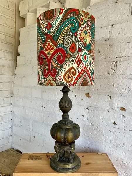 Lámpara De Mesa Caperuza Arabescos