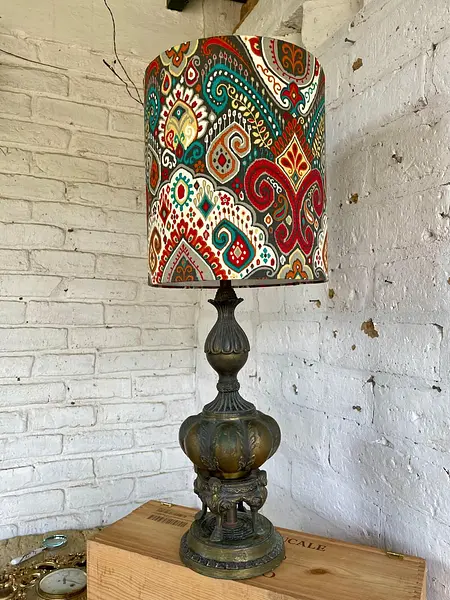 Lámpara De Mesa Caperuza Arabescos