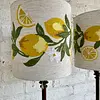Lámparas X 2 Caperuza Limones Y Azahares Bordados