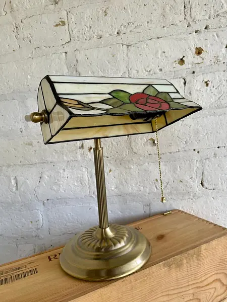 Lámpara De Banquero Estilo Tiffany