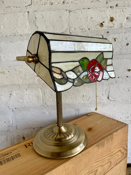 Lámpara De Banquero Estilo Tiffany