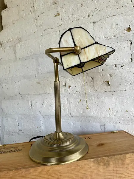 Lámpara De Banquero Estilo Tiffany