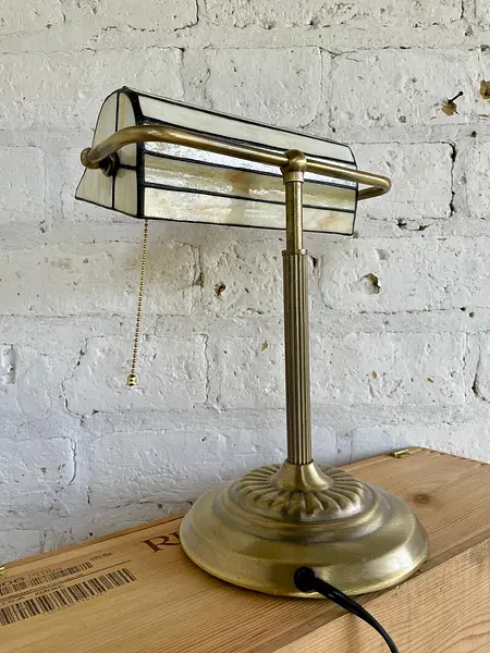 Lámpara De Banquero Estilo Tiffany