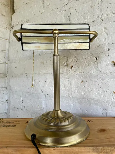 Lámpara De Banquero Estilo Tiffany