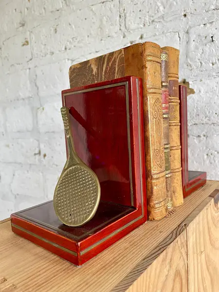 Tranca Libros Con Raquetas - U.S.A. 1980