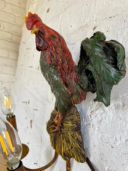 Lámpara 2 Luces Con Diseño De Gallo