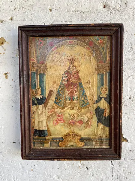 Icono Boyacense Virgen De Los Desamparados - Colombia 1950