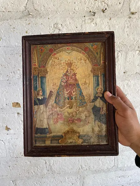 Icono Boyacense Virgen De Los Desamparados - Colombia 1950