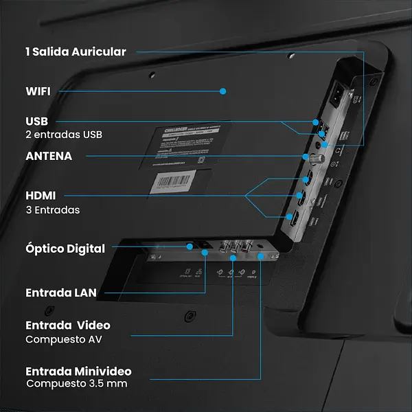 Televisor 55" 4khdr Smart Con Android