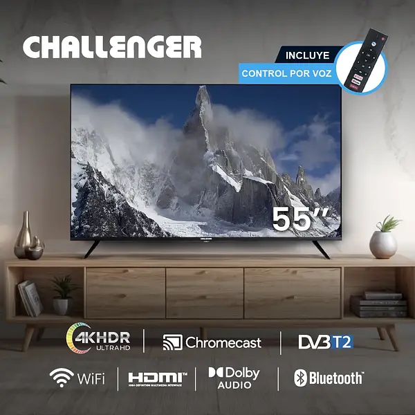 Televisor 55" 4khdr Smart Con Android