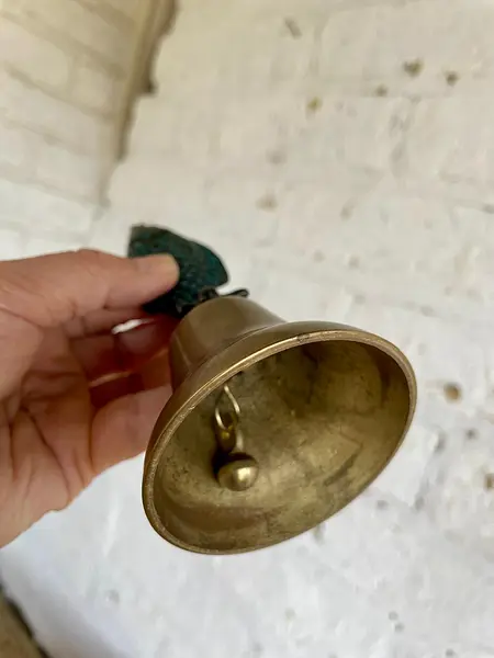 Campana De Mano Con Un Pez Como Mango