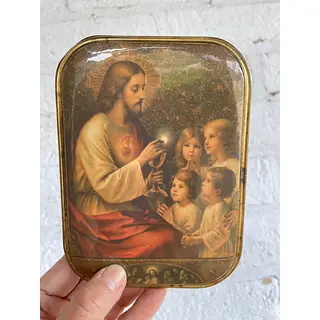 Estampa Católica Sagrado Corazón - Usa 1930