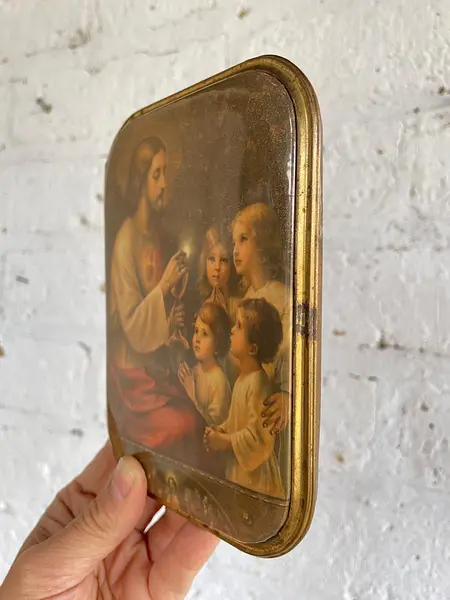 Estampa Católica Sagrado Corazón - Usa 1930