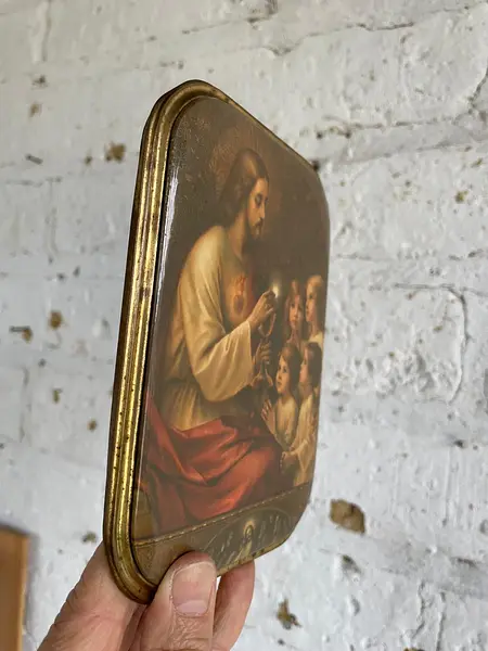 Estampa Católica Sagrado Corazón - Usa 1930