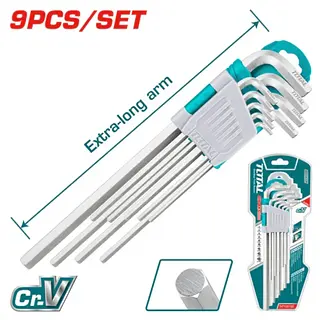 Juego De Llaves Allem Extra Largas - 9pzs Industrial Total