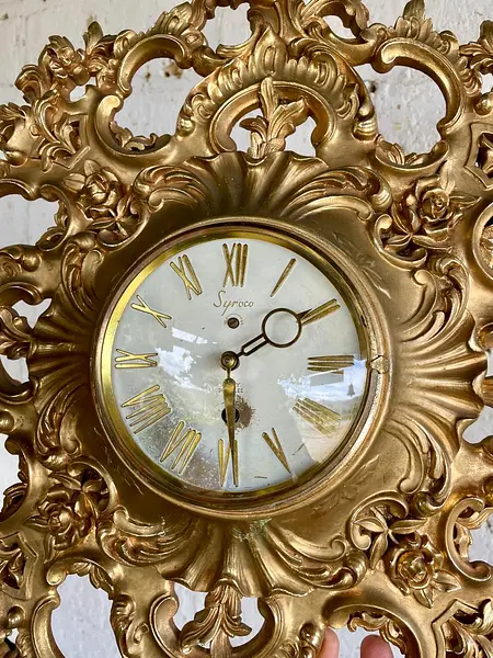 Reloj Syroco De Pared Cuerda 8 Dias - U.S.A. 1960