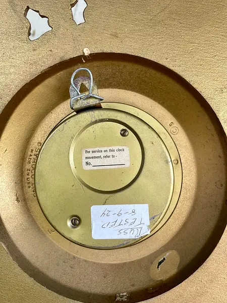 Reloj Syroco De Pared Cuerda 8 Dias - U.S.A. 1960