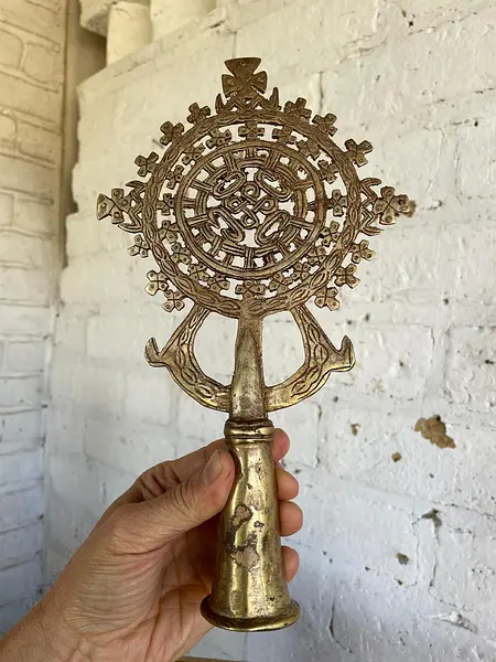 Cruz Procesional Copta Ortodoxa - Etiopía 1940