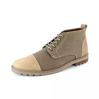 Botin Ingles Lona y Cuero Caqui