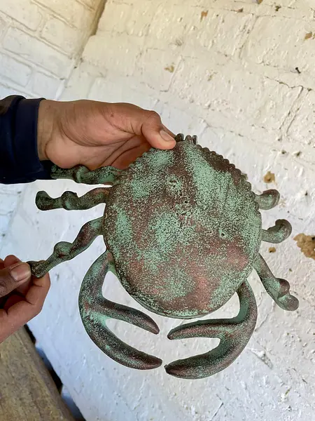 Caja Cangrejo En Hierro Fundido Bisagra Y Tapa