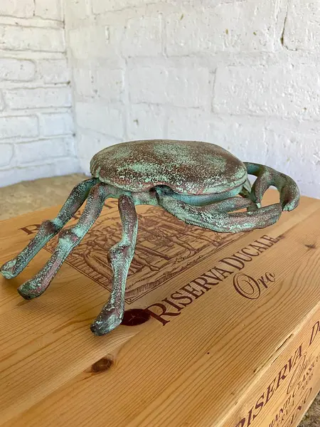 Caja Cangrejo En Hierro Fundido Bisagra Y Tapa