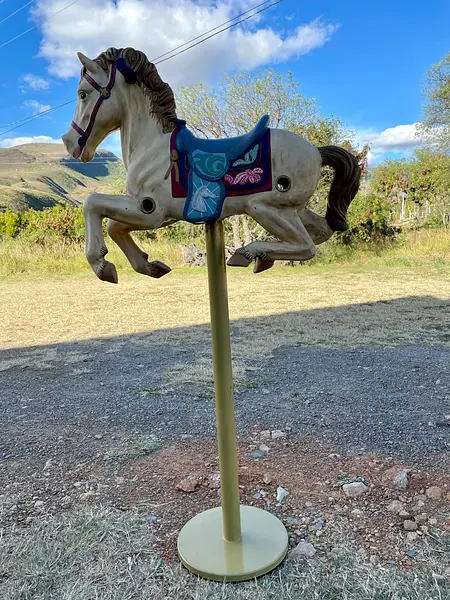 Caballo Carrusel Sobre Pedestal - 1960