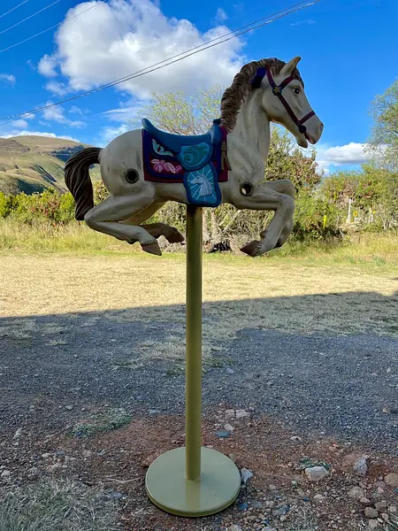 Caballo Carrusel Sobre Pedestal - 1960