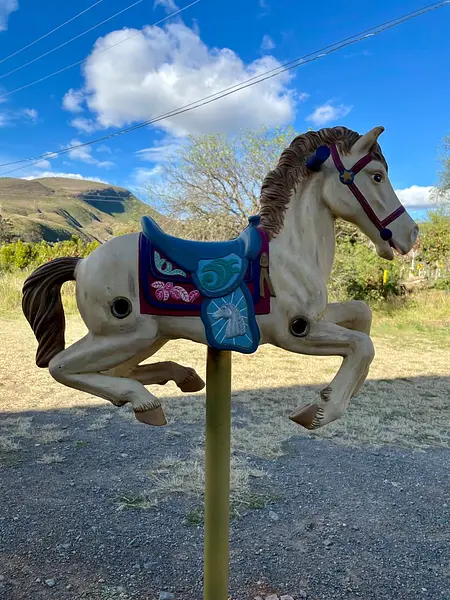 Caballo Carrusel Sobre Pedestal - 1960