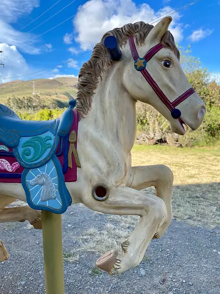 Caballo Carrusel Sobre Pedestal - 1960