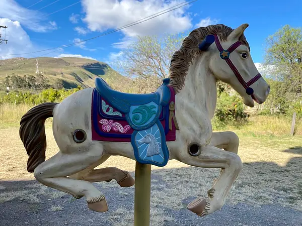 Caballo Carrusel Sobre Pedestal - 1960