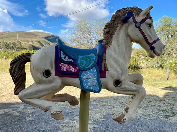 Caballo Carrusel Sobre Pedestal - 1960