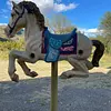 Caballo Carrusel Sobre Pedestal - 1960