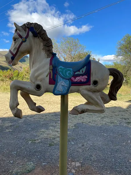 Caballo Carrusel Sobre Pedestal - 1960