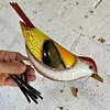 Pájaro Amarillo En Lámina Metálica Gruesa