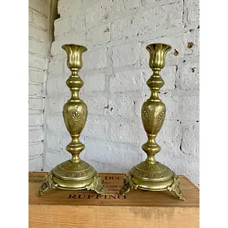 Candelabros Judaicos Fraget N Plaque - Rusia/ Polonia 1890
