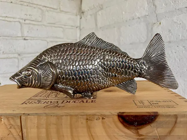 Servilletero Pez Metálico - Italia 1950